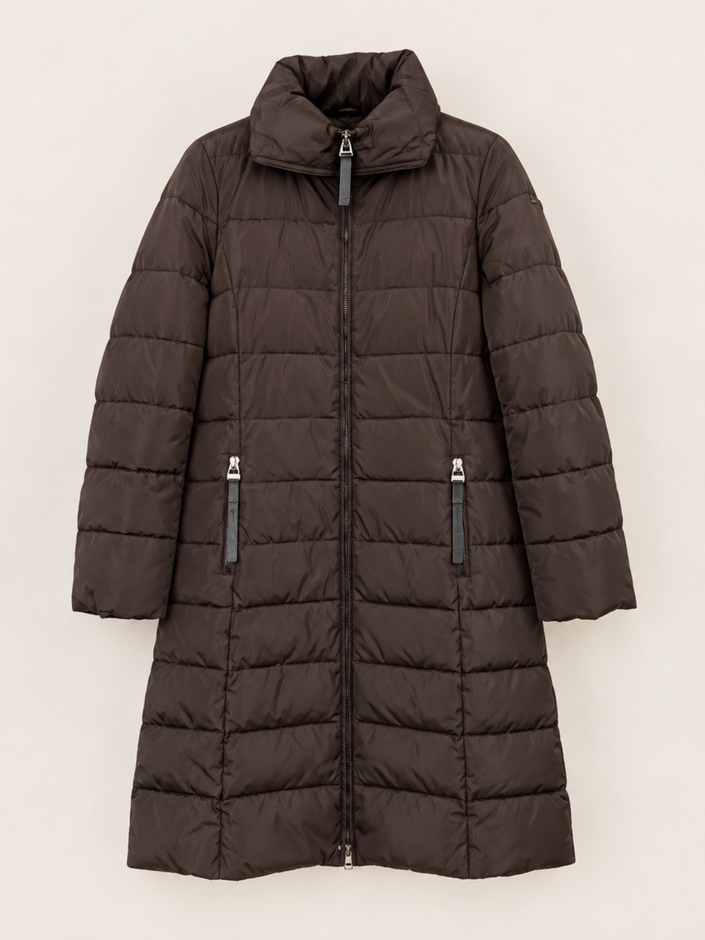 Calvin Klein Women’s Chocolate Brown Long Puffer Winter Coat Size L